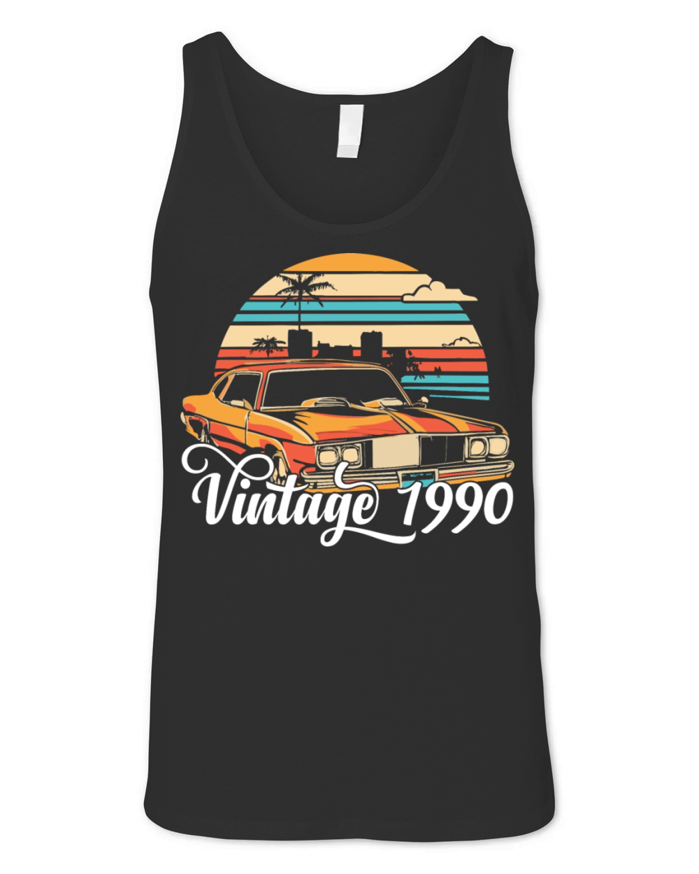 Retro Vintage 1990 Car Lover For Car Enthusiast Unisex Jersey Tank