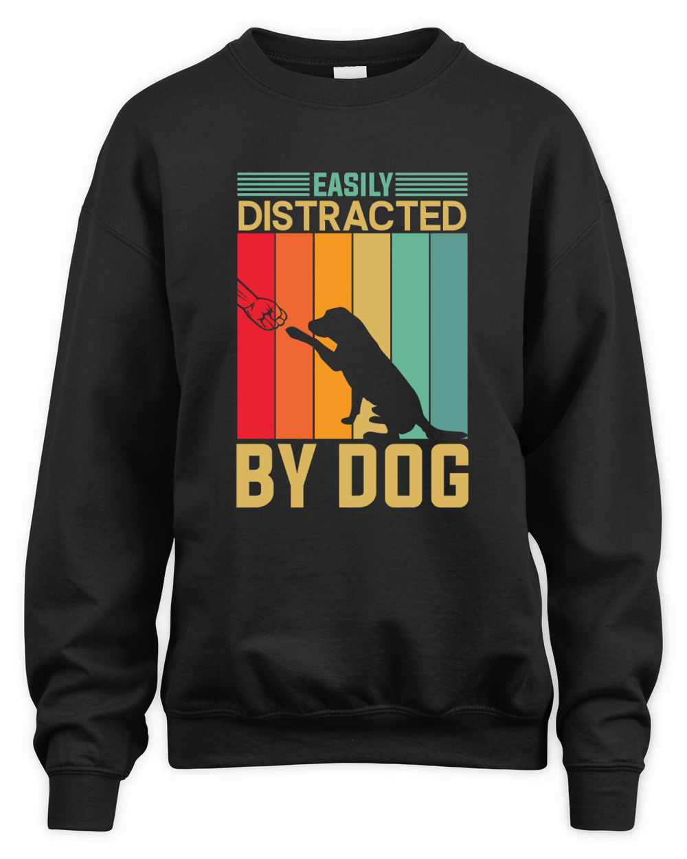 Easily distracted by dog 02 Unisex Premium Crewneck Sweatshirt