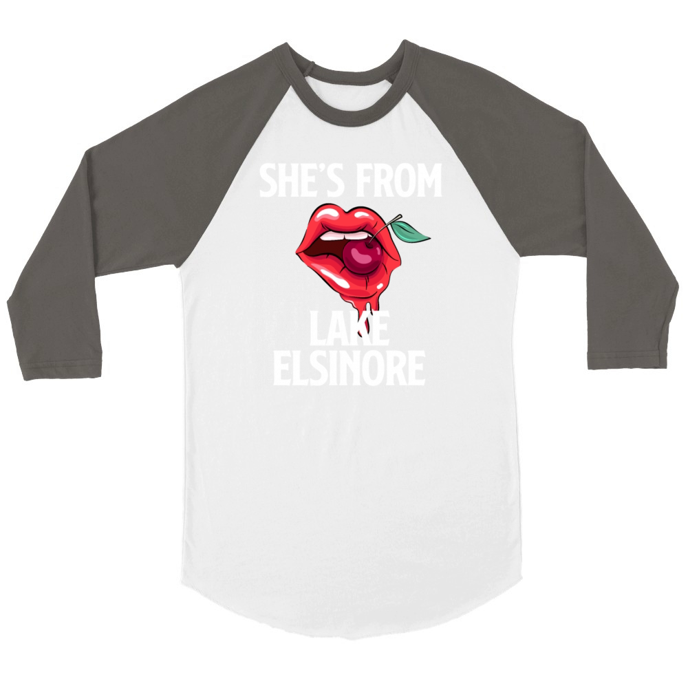 California SHES FROM LAKE ELSINORE Nevada Unisex ¾ sleeve Raglan T-shirt