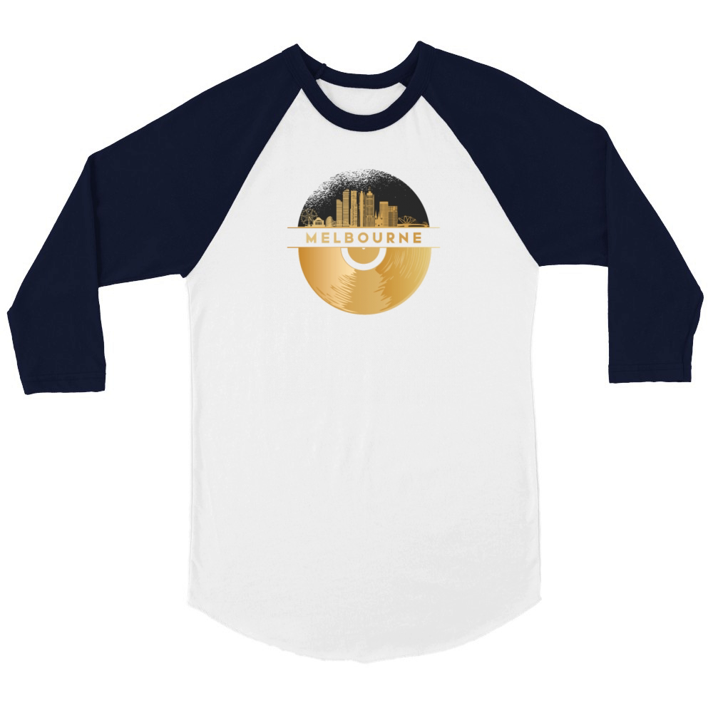 Vinyl-Record-Player Disco-Music Unisex ¾ sleeve Raglan T-shirt