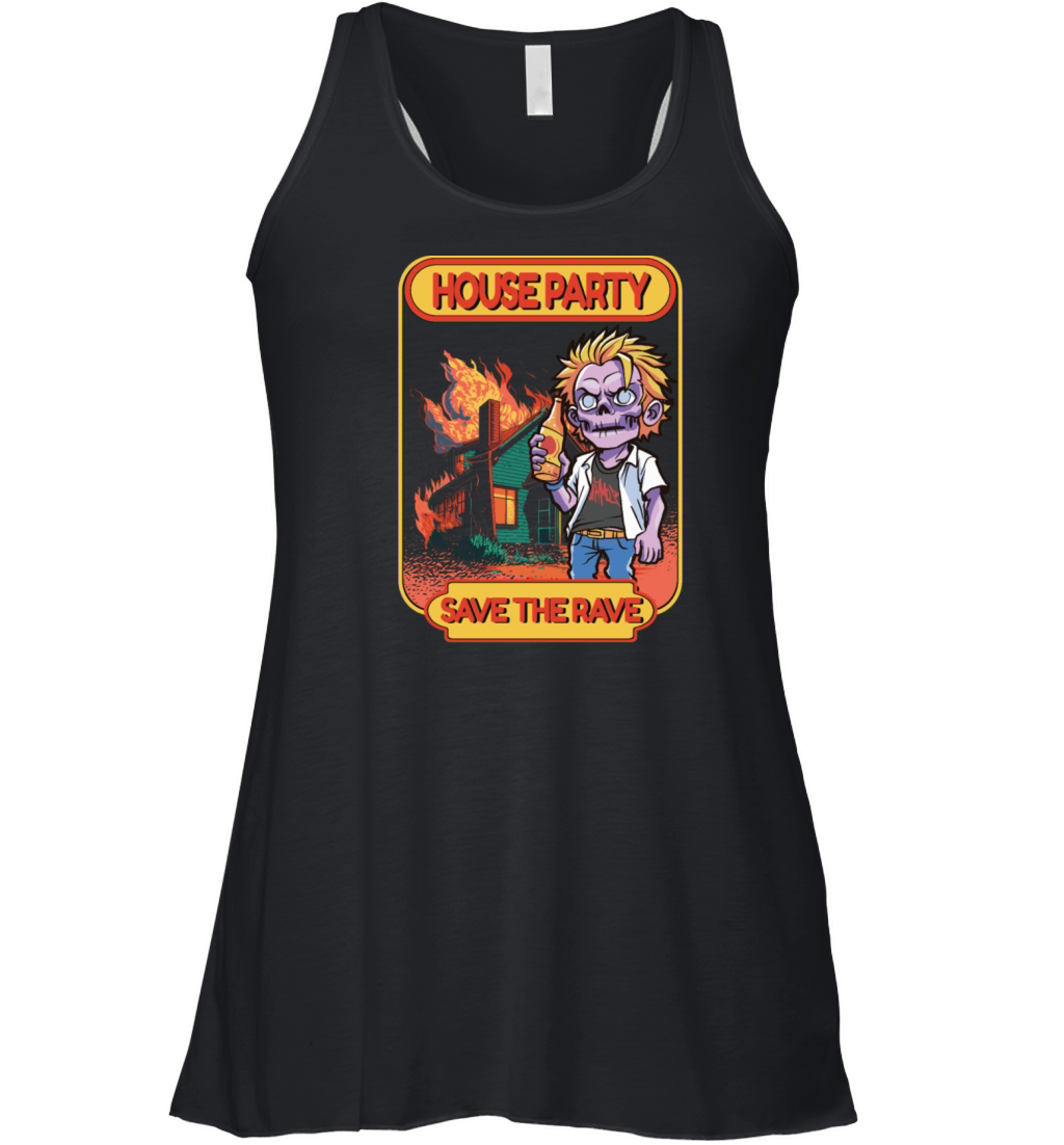 Hardcore Rave Music Raver 90s EDM DJ Rave House Women's Flowy Tank Top