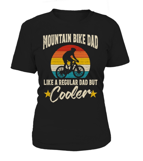Mountain Bike Dad Vintage Downhill Biking Cycling Women's T-Shirt