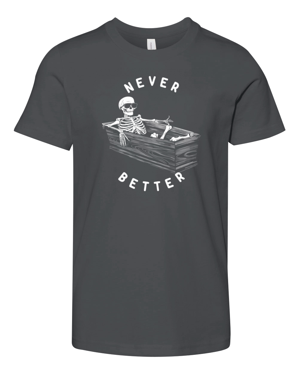 Never Better Vintage T-Shirt Design Youth Unisex Jersey Tee