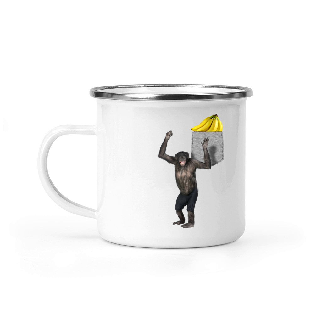 Chimpanzee Reaching For Banana In Your Fake Pocket Camping Mug