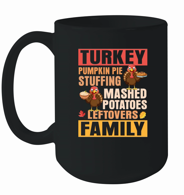 Turkey Pumpkin Pie Stuffing Mashed Ceramic Mug