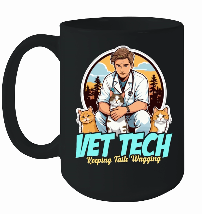 Vet Tech Keeping Tails Wagging Veterinary Medicine Ceramic Mug