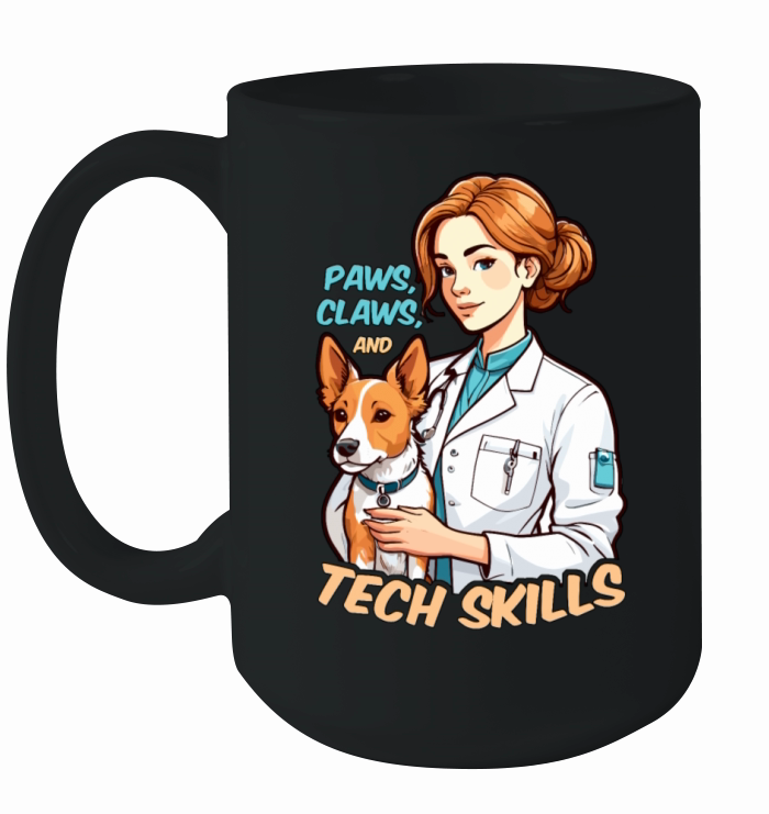 Veterinary Technician Paws Claws And Veterinarian Ceramic Mug