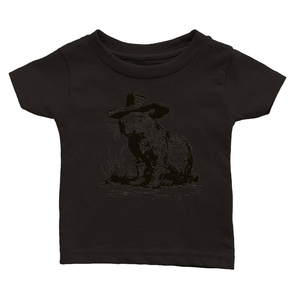 Capybara Cowboy Classic Baby Crewneck T-shirt