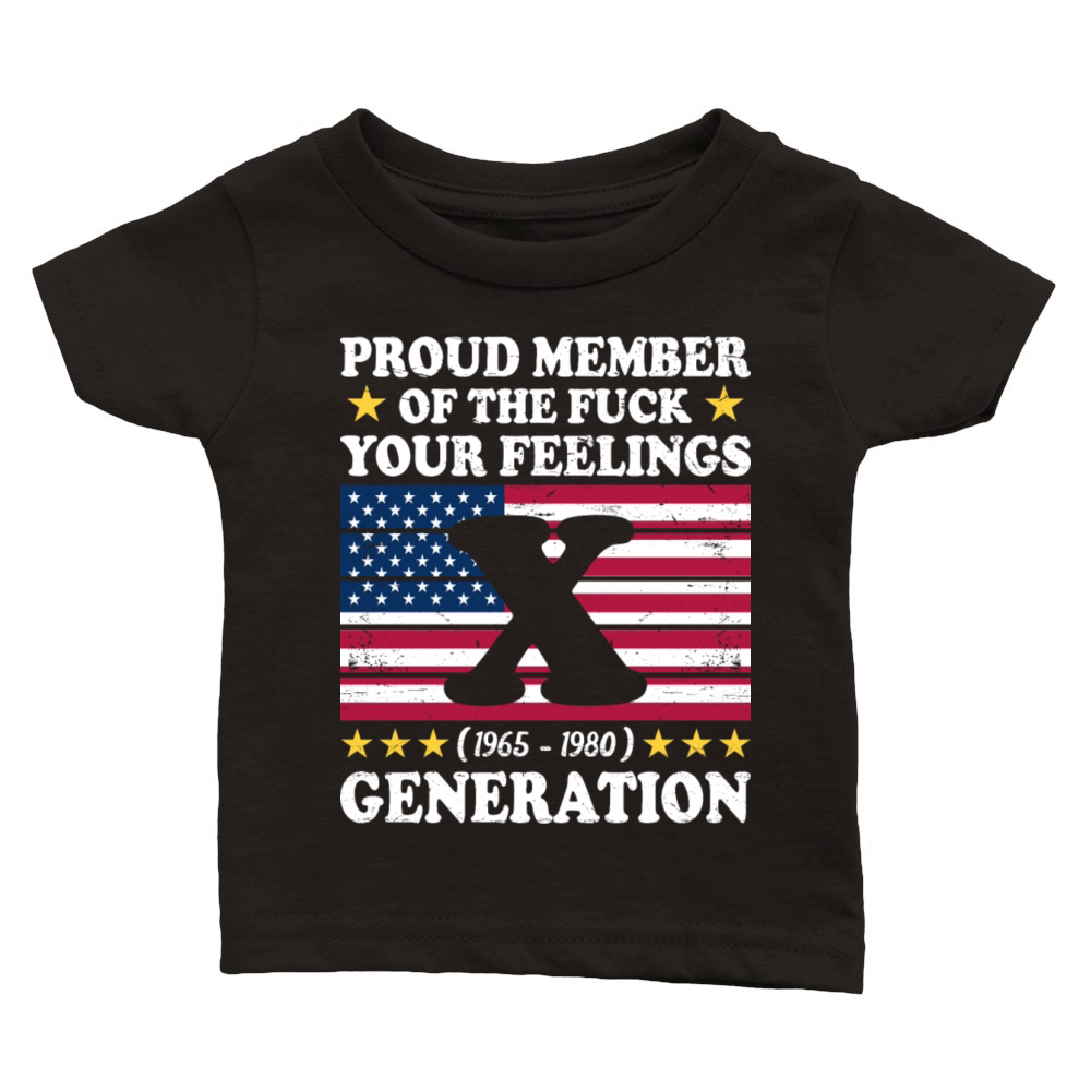 Vintage Funny Generation Gen X Classic Baby Crewneck T-shirt
