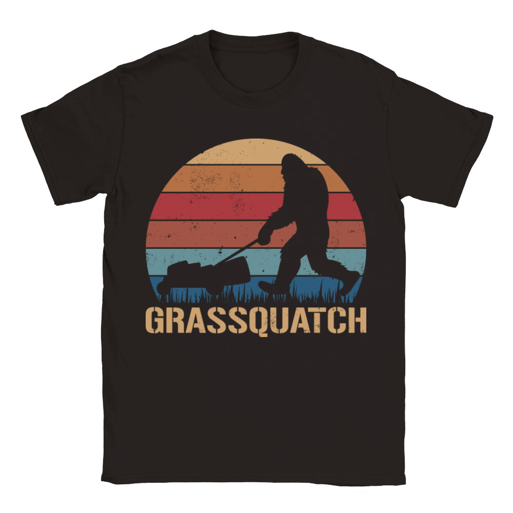 Grassquatch Funny Sasquatch Bigfoot Classic Kids Crewneck T-shirt