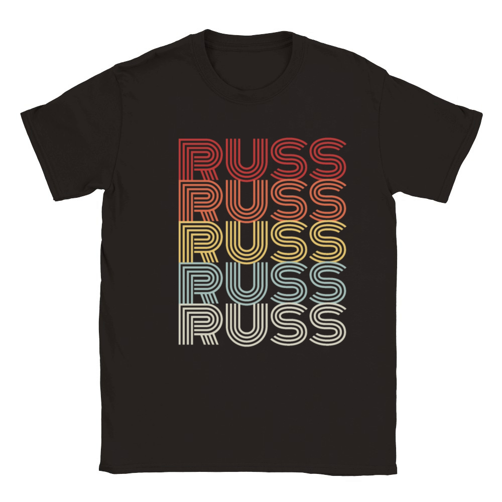 Russ Retro I Love Russ Vintage Russ Lover Russvint Classic Kids Crewneck T-shirt