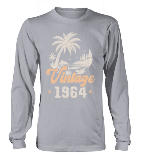 Vintage 1964 Birthday Palm Trees Long sleeved Unisex