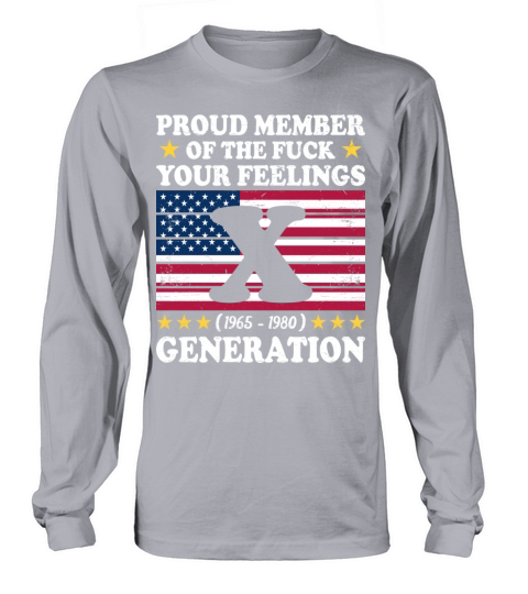 Vintage Funny Generation Gen X Long sleeved Unisex