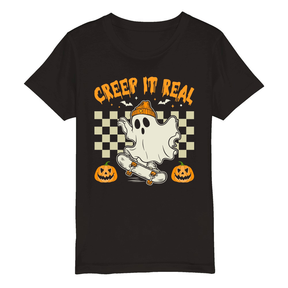 243. creep it real Organic Kids Crewneck T-shirt