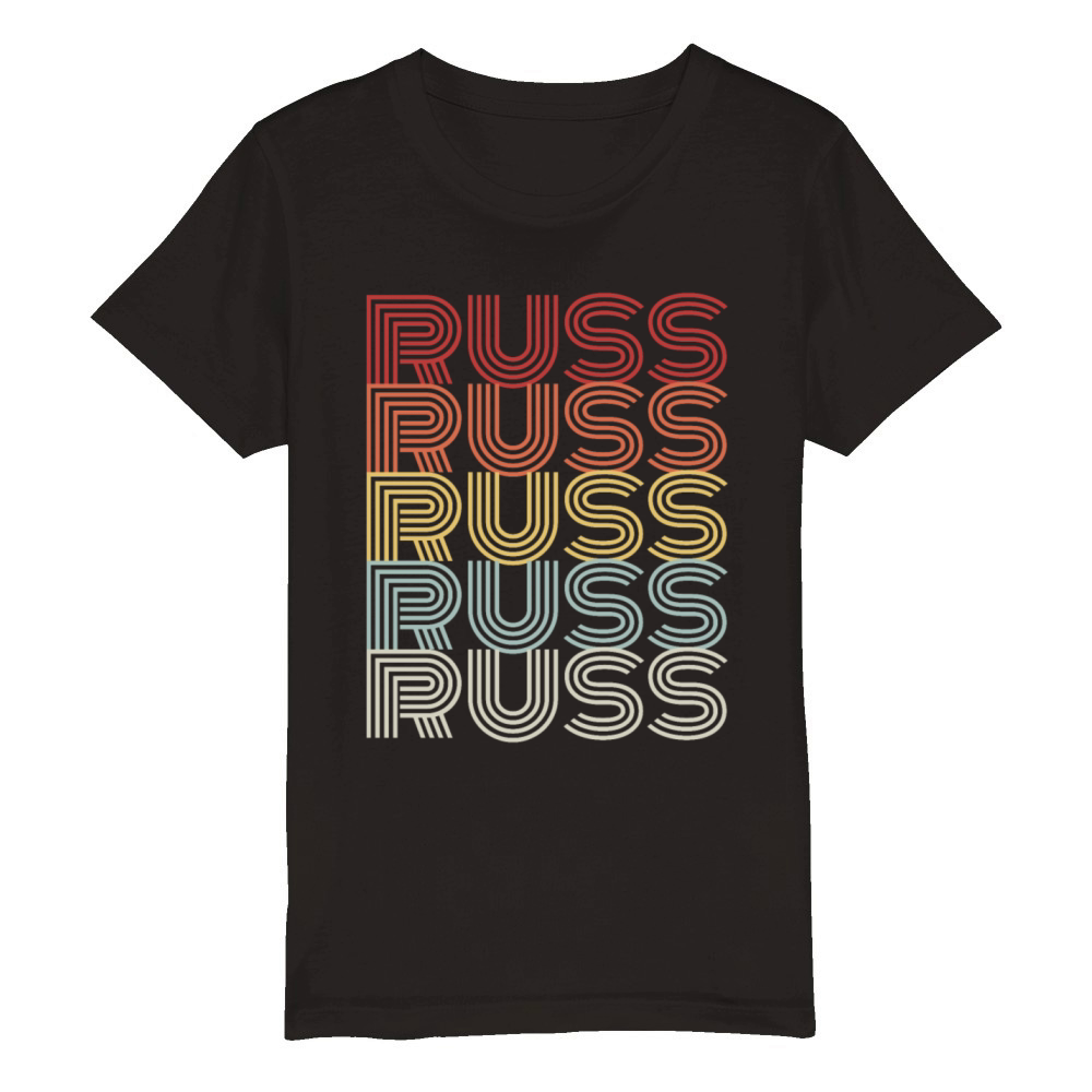 Russ Retro I Love Russ Vintage Russ Lover Russvint Organic Kids Crewneck T-shirt