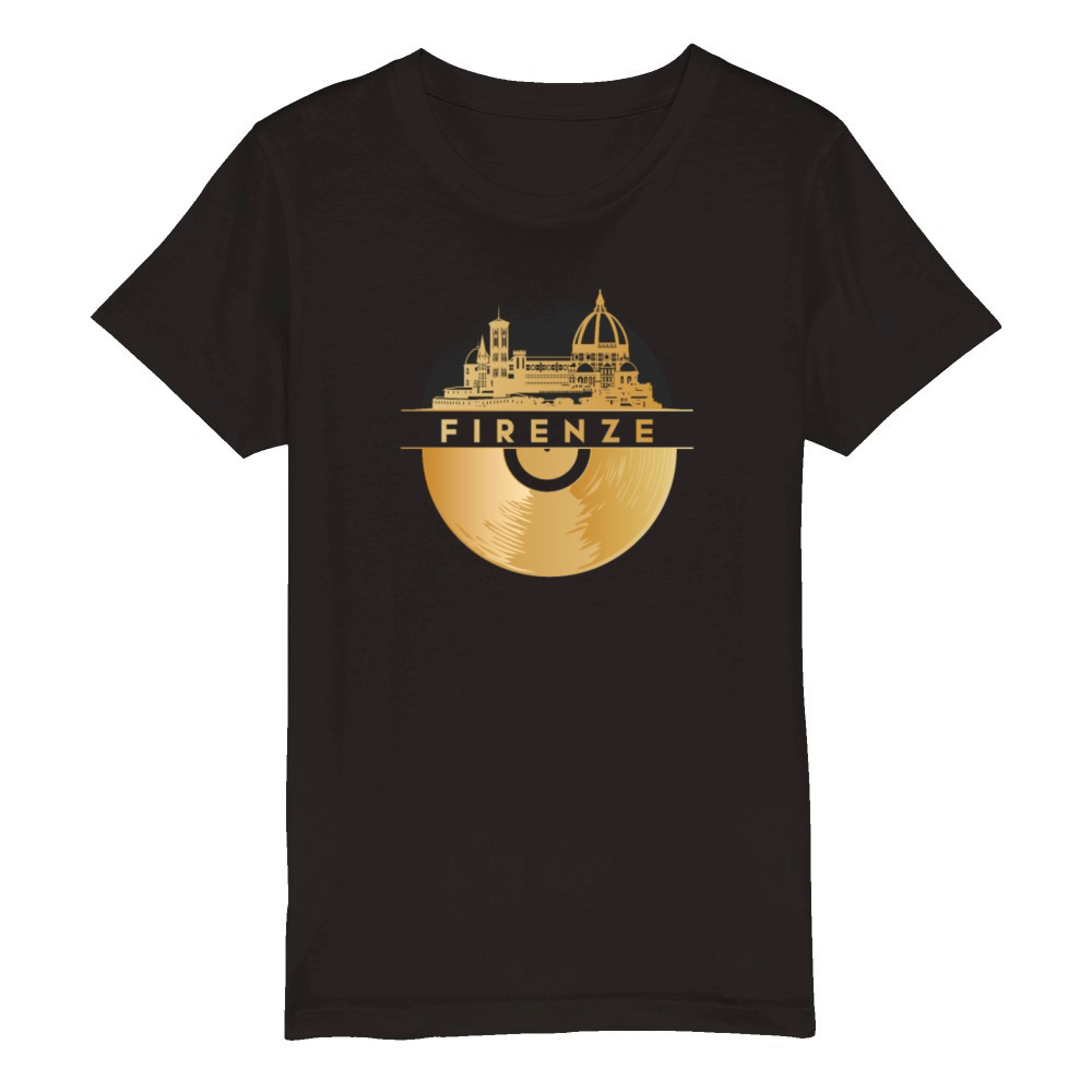 Vinyl-Record-Player Music Organic Kids Crewneck T-shirt