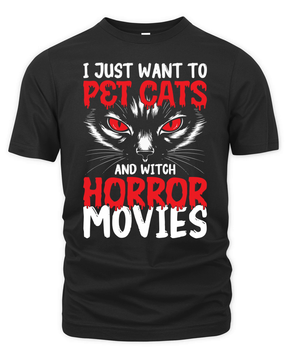 i just want to pet cats and witch horror movies Organic Unisex T-shirt