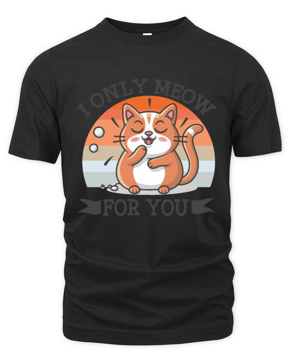 I only meow for you vintage funny cat lover Organic Unisex T-shirt