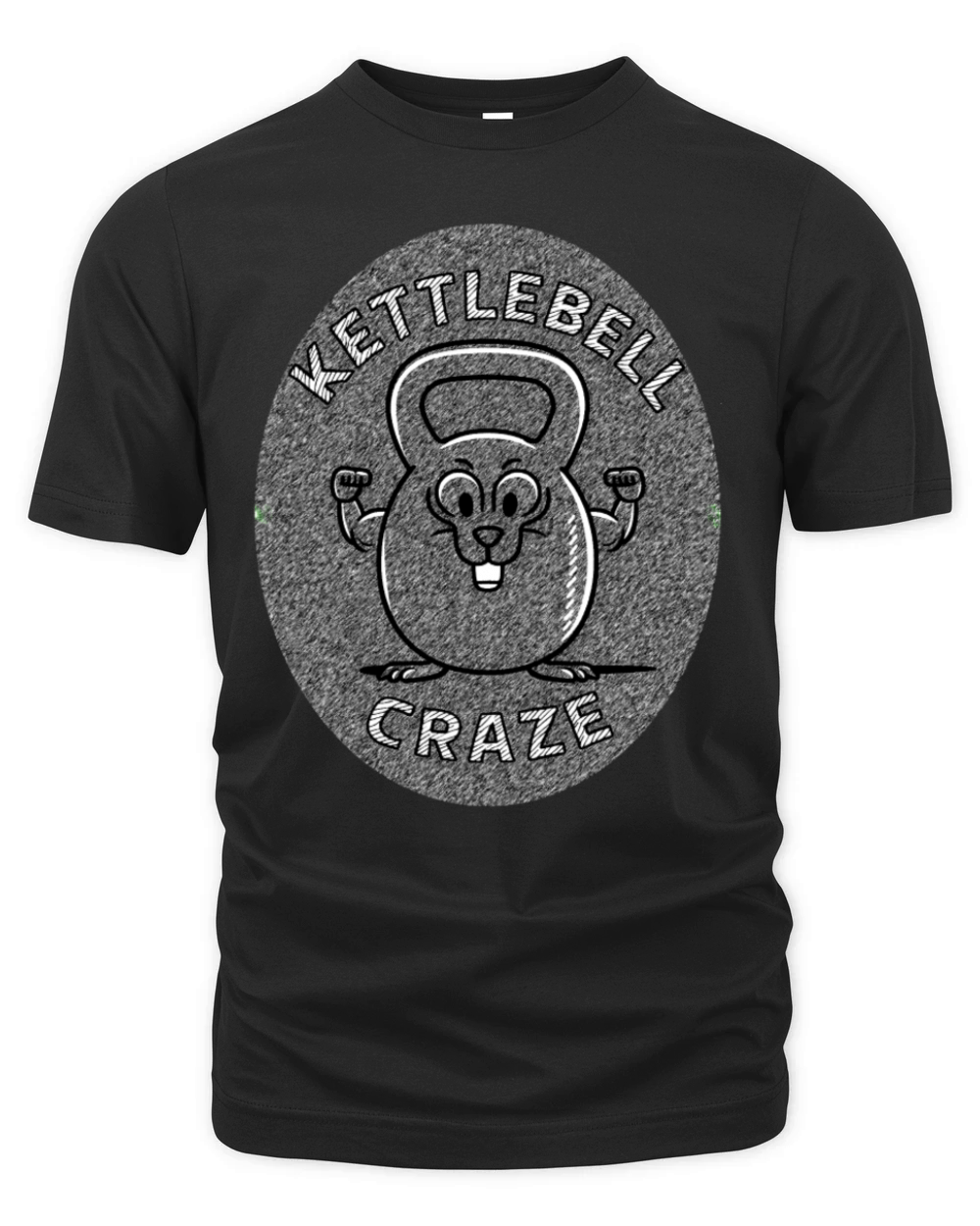 Kettlebell craze pixel funny rat art Organic Unisex T-shirt