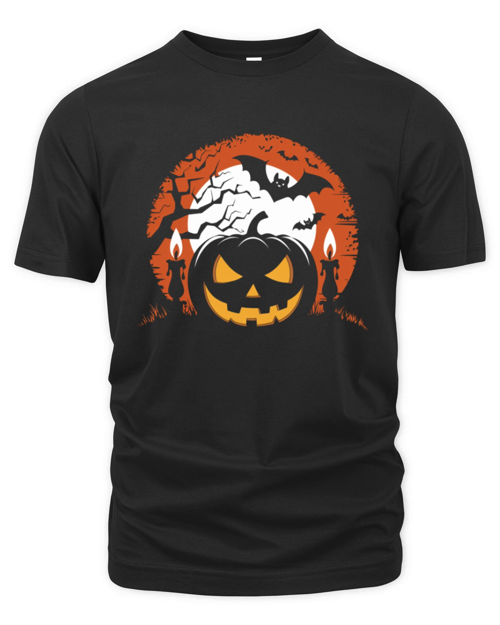 Vintage Pumpkin Scene Halloween Classic T-Shirt Organic Unisex T-shirt