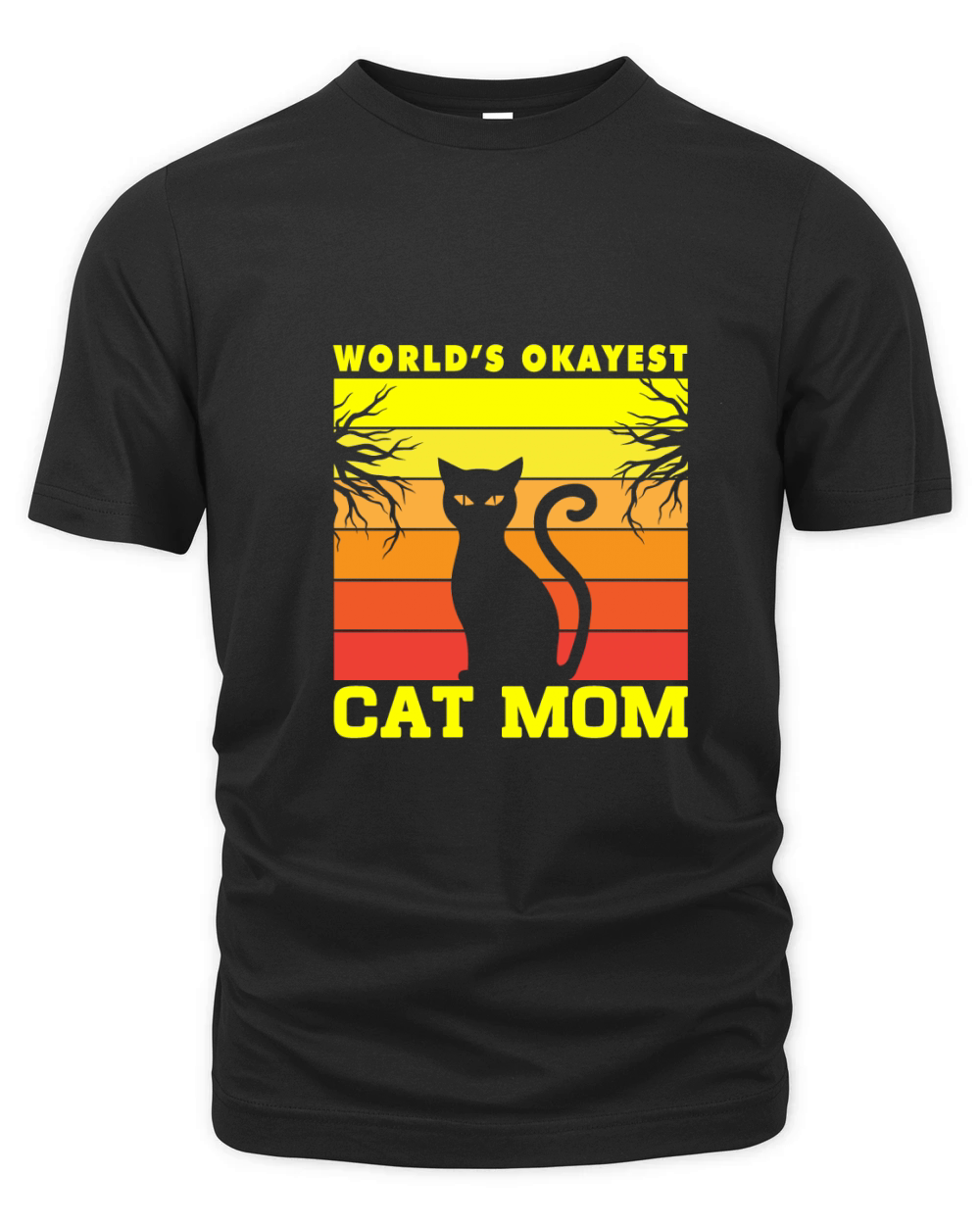 Worlds okayest cat mom 07 Organic Unisex T-shirt