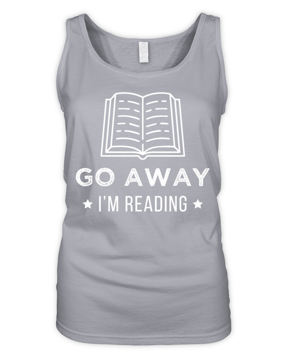 Go Away Book Lover Reader Desing Funny Reading Organic Women's Tank Top