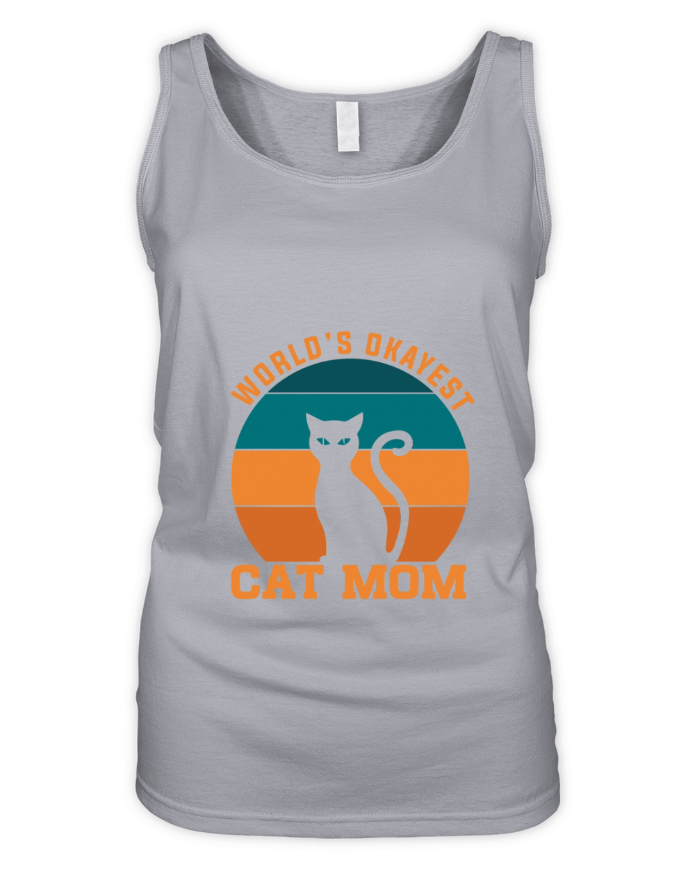 Worlds okayest cat mom 05 Organic Women's Tank Top