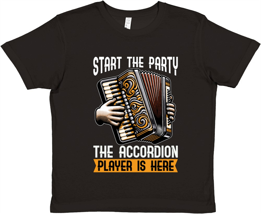 Accordion Start The Party The Accordion Music Premium Kids Crewneck T-shirt