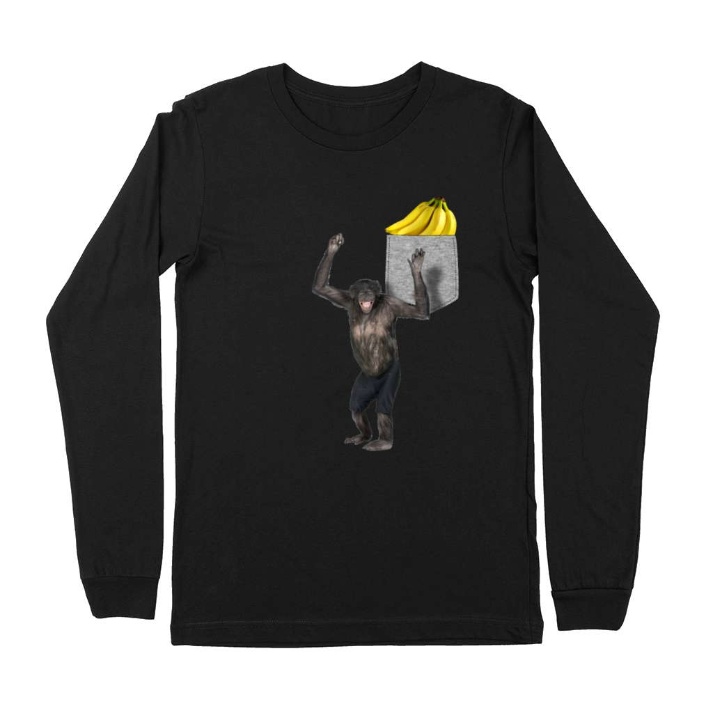 Chimpanzee Reaching For Banana In Your Fake Pocket Premium Long Sleeve
