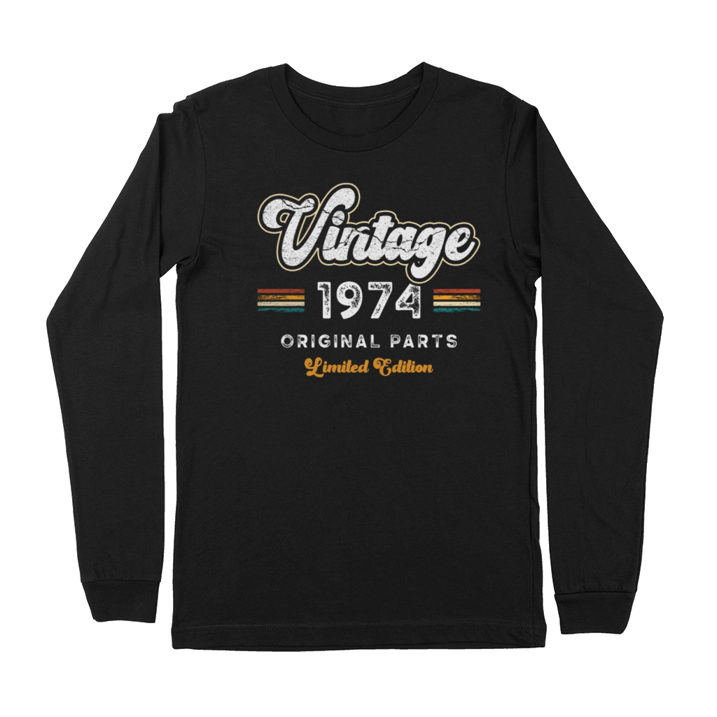 Vintage 1974 Birthday Retro Premium Long Sleeve