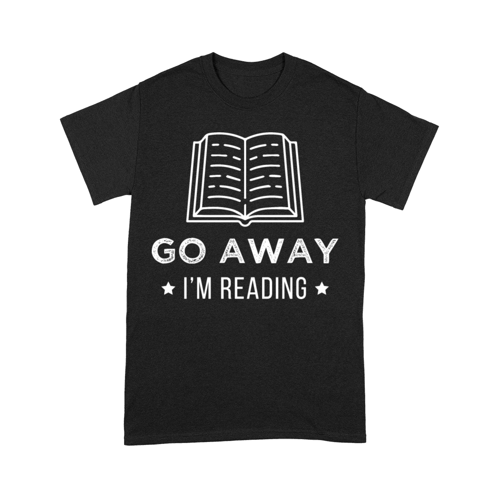 Go Away Book Lover Reader Desing Funny Reading Premium T-shirt