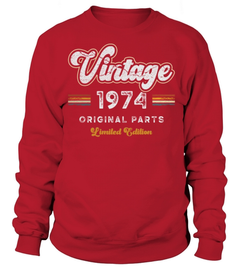 Vintage 1974 Birthday Retro Sweatshirt Unisex