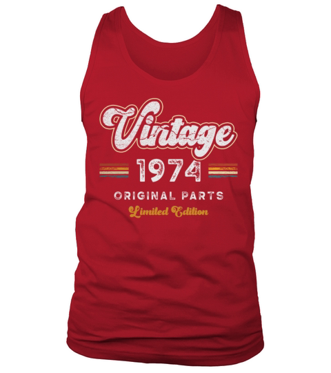 Vintage 1974 Birthday Retro Tank Top Unisex