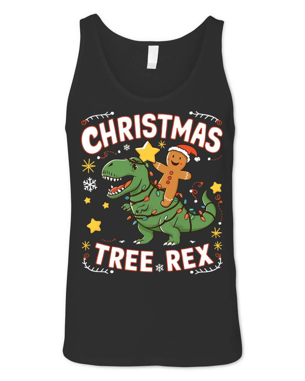 Christmas tree rex Unisex Jersey Tank