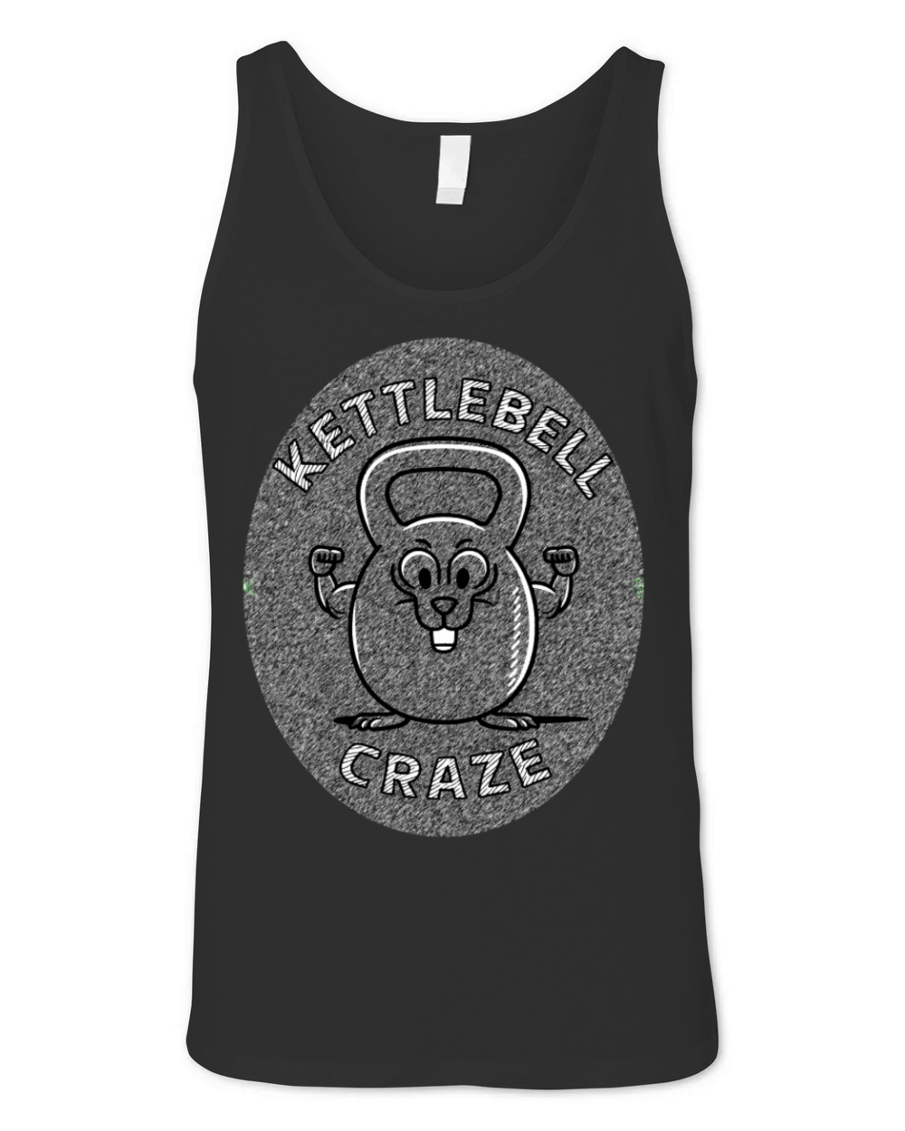 Kettlebell craze pixel funny rat art Unisex Jersey Tank