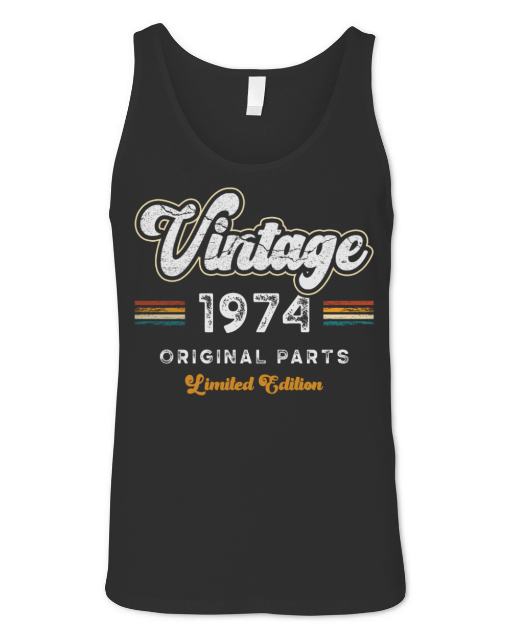 Vintage 1974 Birthday Retro Unisex Jersey Tank