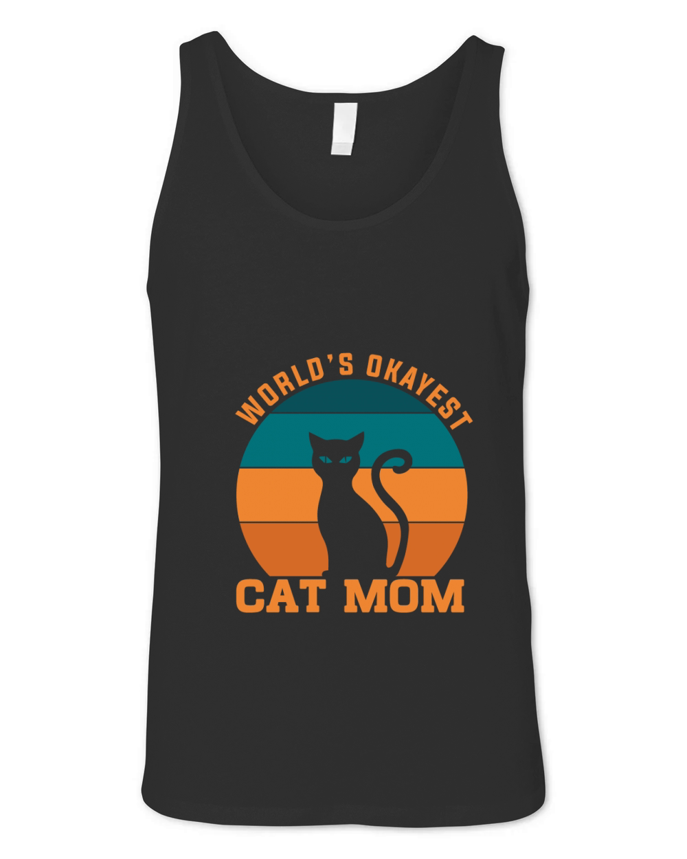 Worlds okayest cat mom 05 Unisex Jersey Tank
