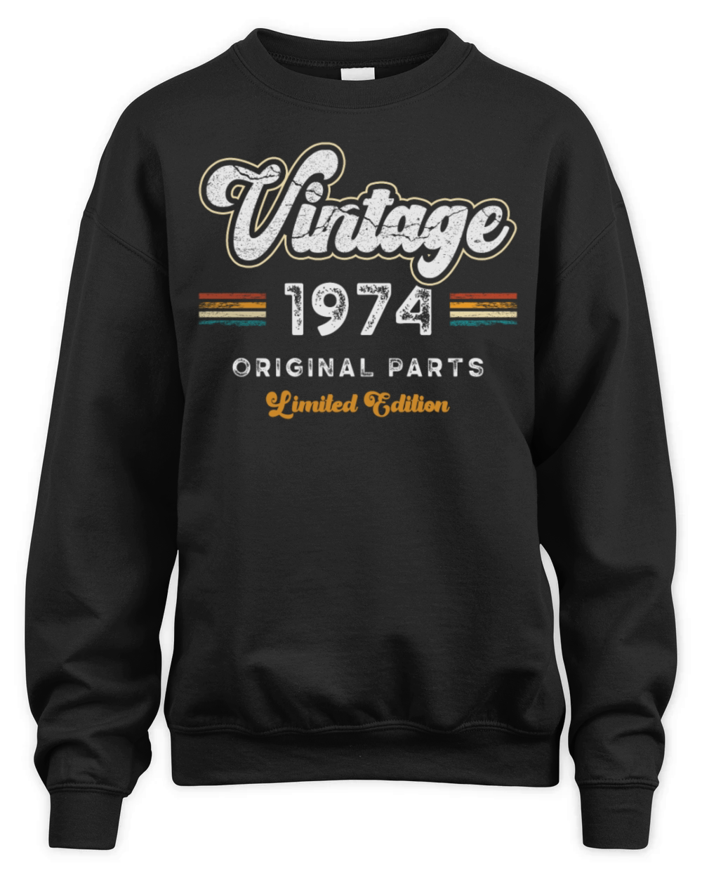 Vintage 1974 Birthday Retro Unisex Premium Crewneck Sweatshirt