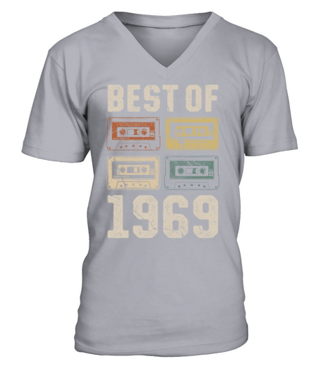 Best Of 1969 Birthday Cassette Tape V-Neck T-shirt