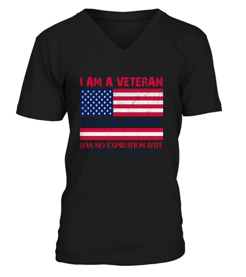 I am a veteran my oath of enlistment V-Neck T-shirt