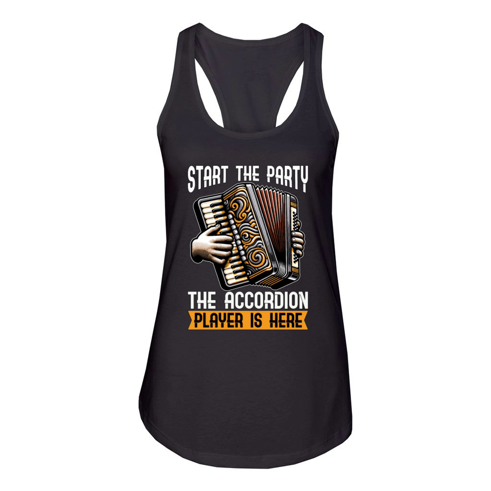 Accordion Start The Party The Accordion Music Women's Racerback Tank