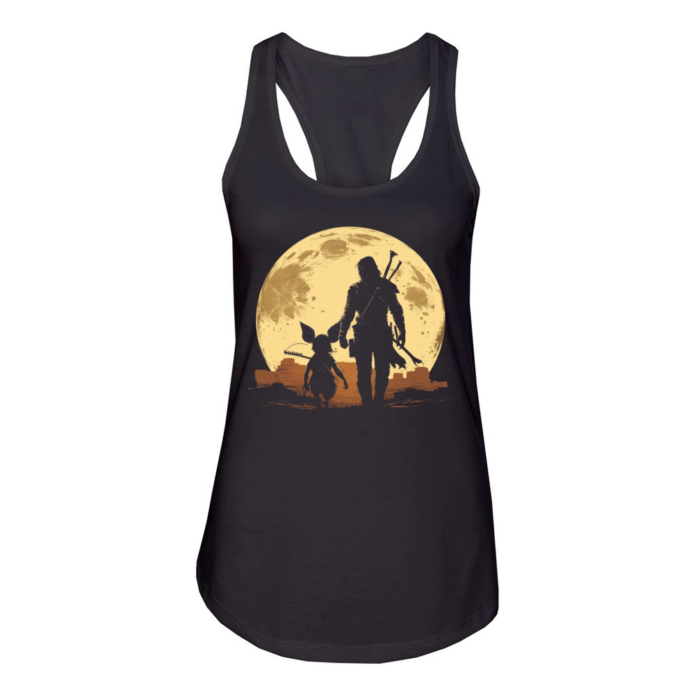 Bounty Hunter Moon - Galactic Chase Women's Racerback Tank