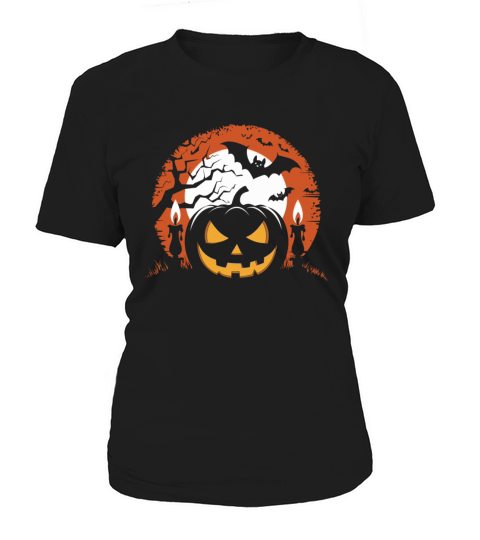 Vintage Pumpkin Scene Halloween Classic T-Shirt Women's T-Shirt