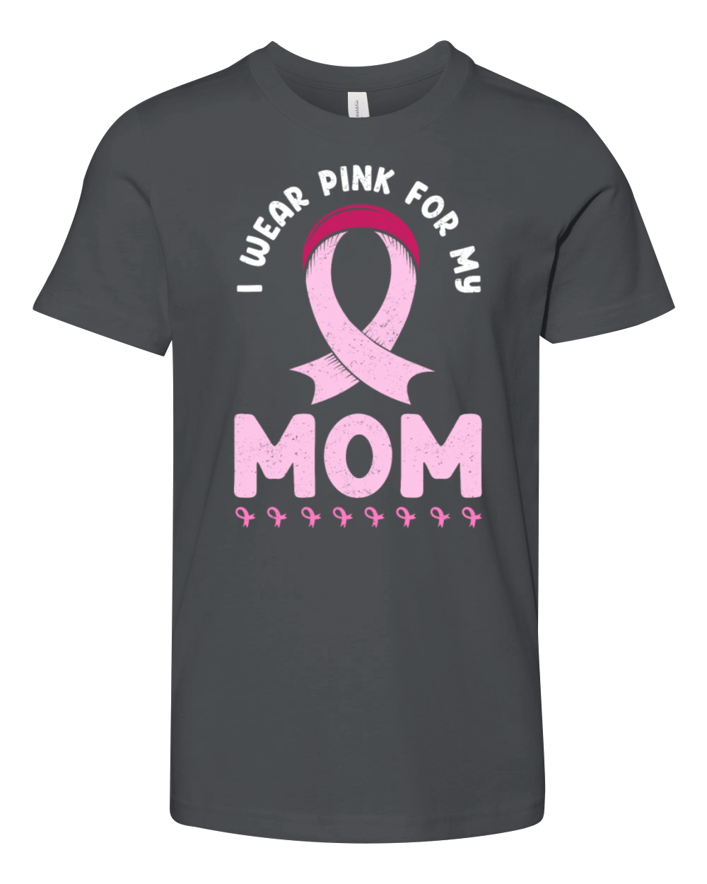 I Wear Pink For My Mom Breast Cancer Youth Unisex Jersey Tee