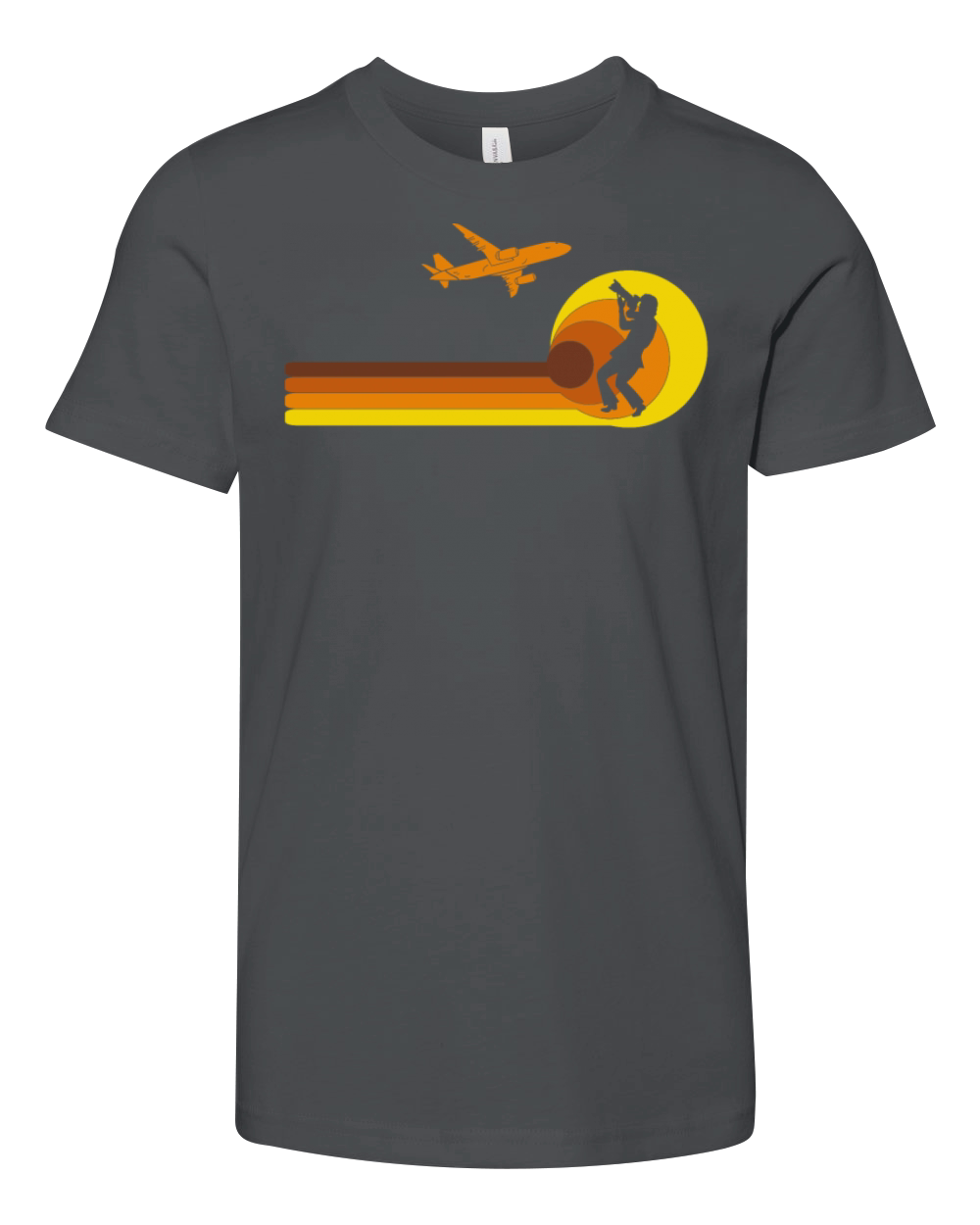 Planespotter Photographer 70s Year Vintage Youth Unisex Jersey Tee