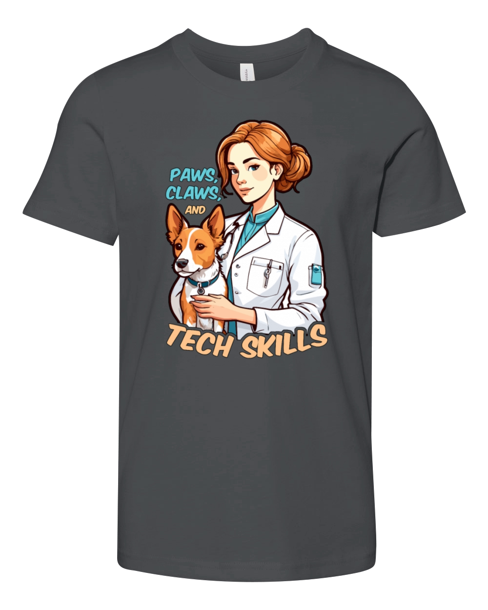 Veterinary Technician Paws Claws And Veterinarian Youth Unisex Jersey Tee