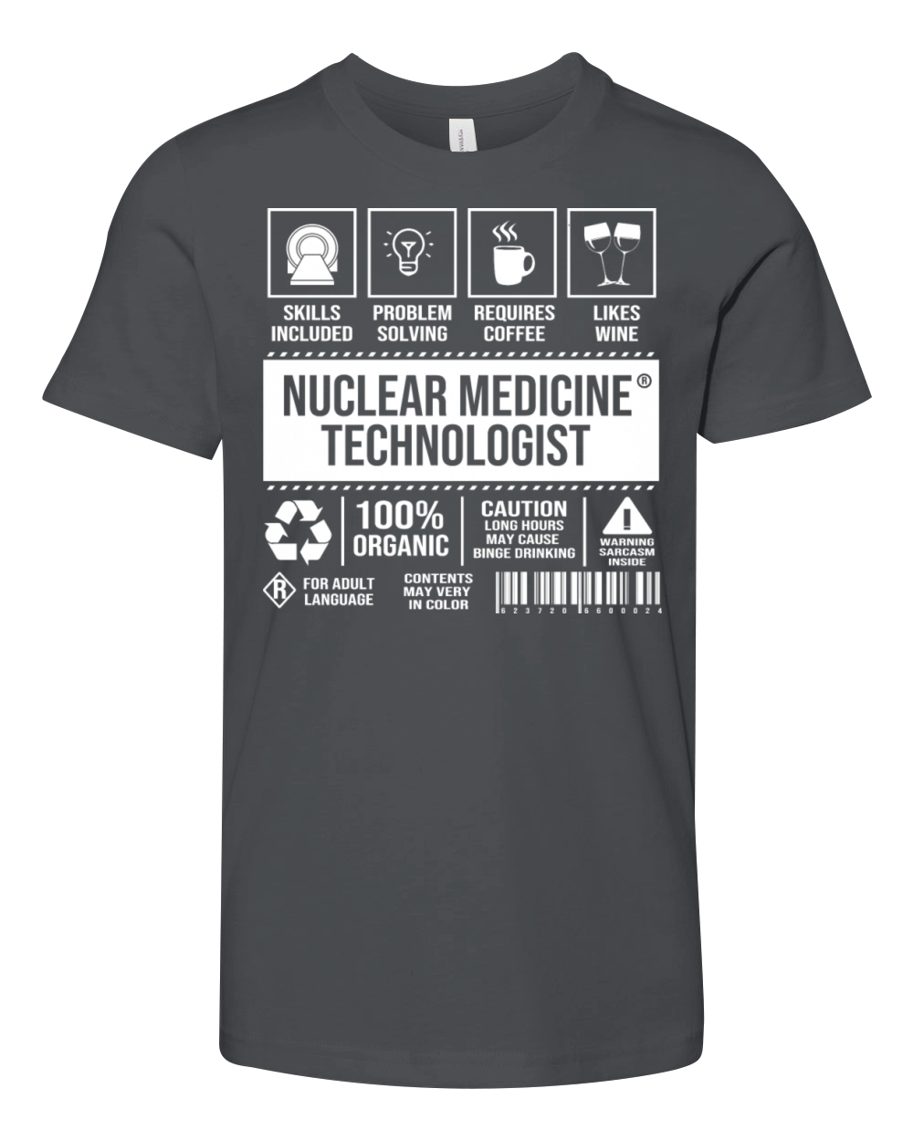 Vintage Radiology Nuclear Medicine Technologist Youth Unisex Jersey Tee