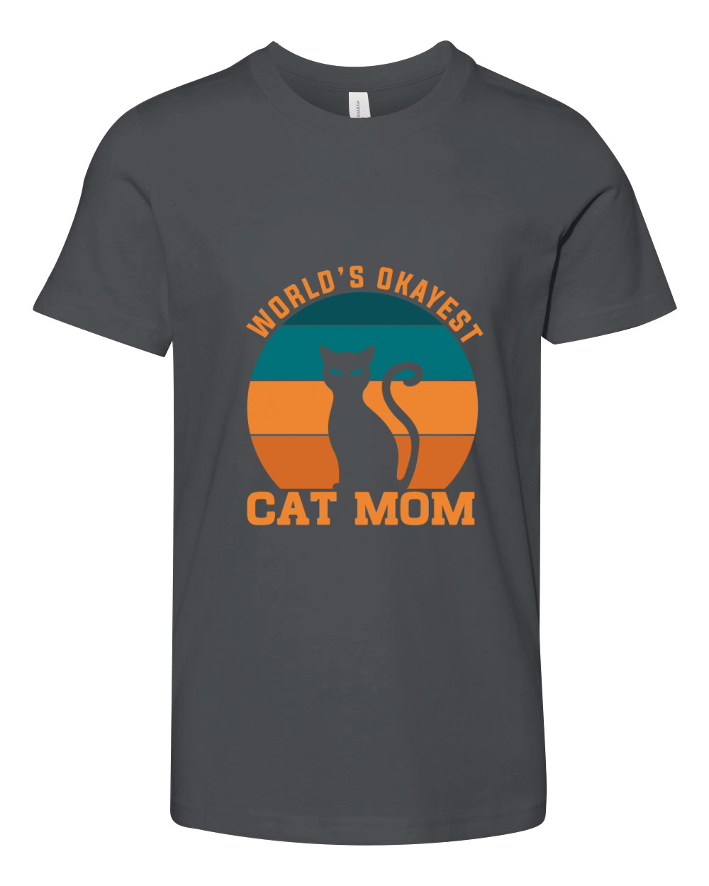 Worlds okayest cat mom 05 Youth Unisex Jersey Tee