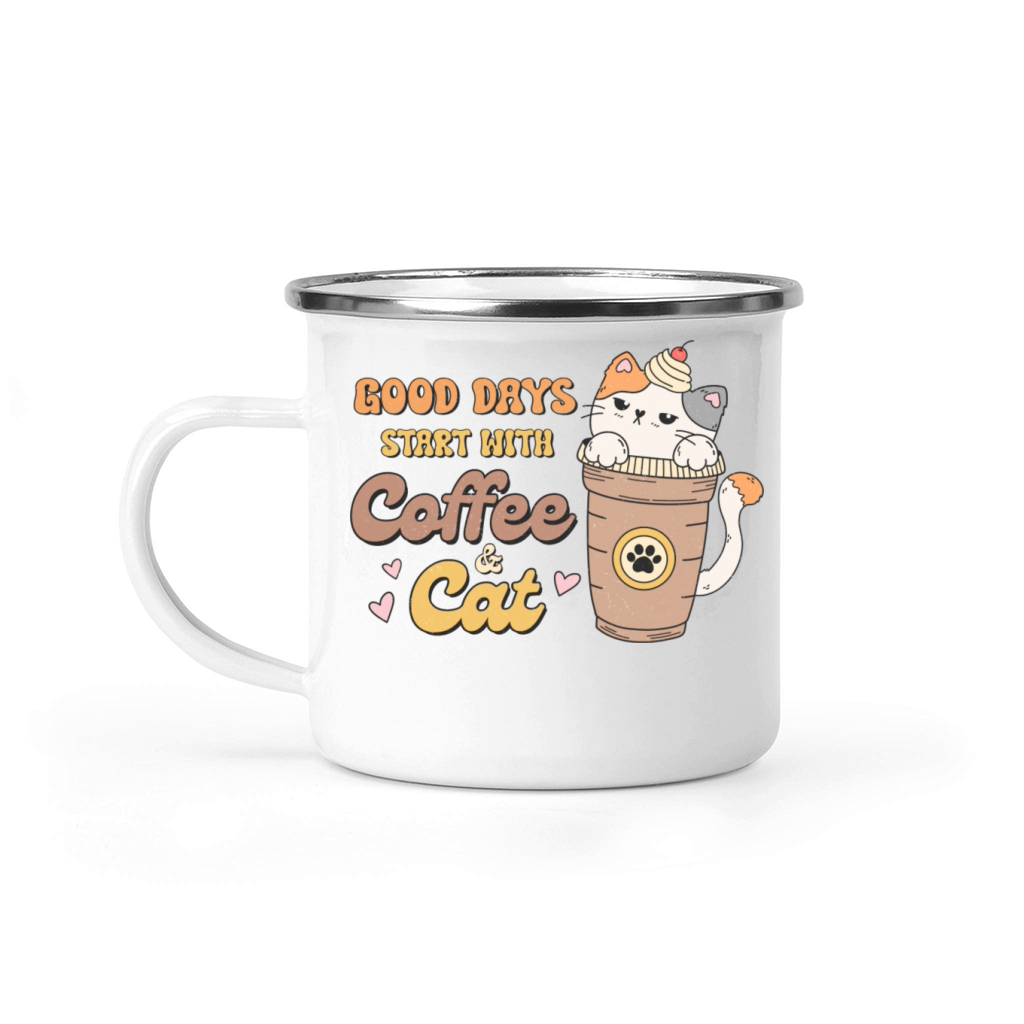 Good Days With Cat Camping Mug