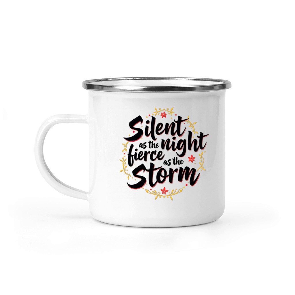 Inspirational Night and Storm Quote Camping Mug